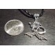 Silver Mermaid Pendant Necklace With Rope Chain & Clasp
